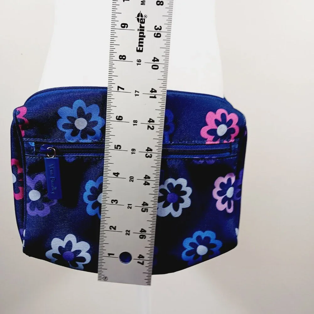Very Bradley Blue Flowered Belt Bag 7.5 " X 7" Ellie Flowers, Fanny Pack - Picture 15 of 15